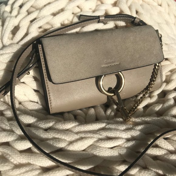 Chloe Mini Faye Suede & Leather Wallet Crossbody - Picture 2 of 12